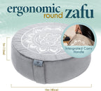 Meditation Cushion Velvet Floor Pillow with Buckwheat Fill